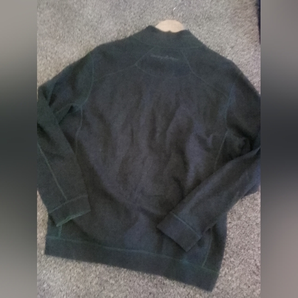 Tommy Bahama Reversible Gray/Green Zip Up - Picture 7 of 8